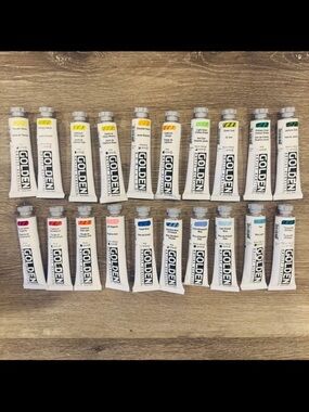 20 Tubes of Golden Heavy Body Acrylic Paint. Brand  New